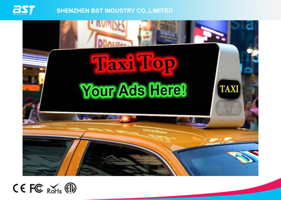 تابلوهای تجاری تاکسی تبلیغات LED نمایش 40000dots / Sqm، روشنایی بالا