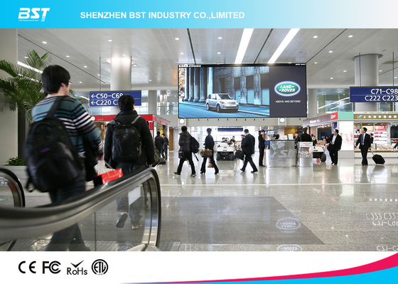 آلیاژ آلومینیوم / فولاد غول پیکر P4 SMD2121 داخلی تبلیغاتی چراغ صفحه نمایش برای فرودگاه