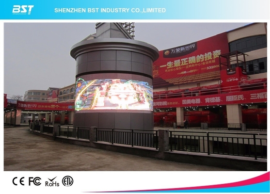 P10 Commercial Curcle Curve Led Display Advertising With Front & Rear Service
