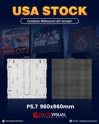 صفحه نمایش LED بیلبورد بیرونی سری P5.7 OA: کل پوسته سفید ، تعمیر دوگانه