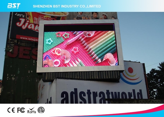 نرخ تجدید بالا 6mm Pixel Pitch نمایشگر LED در فضای باز با رنگ کامل برای تبلیغات پویا