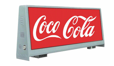 صفحه نمایش LED ضد آب ماشین کوچک تاکسی تبلیغات 960mm X 320mm تاکسی بالا صفحه نمایش LED