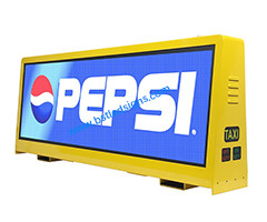صفحه نمایش LED ضد آب ماشین کوچک تاکسی تبلیغات 960mm X 320mm تاکسی بالا صفحه نمایش LED