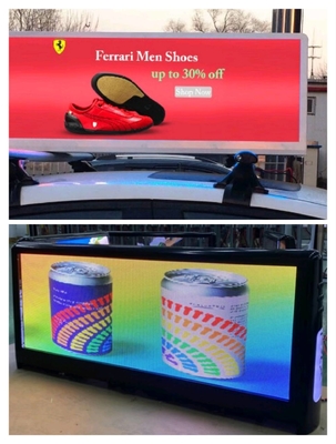 رنگ کامل P2.5 تاکسی صفحه نمایش LED بالا در فضای باز روشنایی بالا 3000nits صفحه نمایش LED در روز و شب