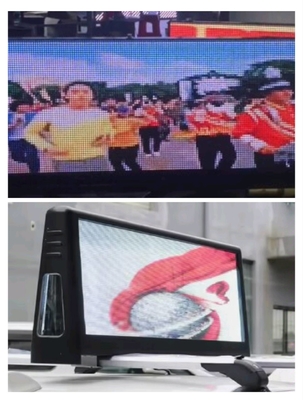 صفحه نمایش چند منظوره در فضای باز P6 تبلیغات خودرو LED LED نشان پیام تاکسی صفحه نمایش بالا LED