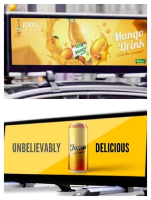 صفحه نمایش چند منظوره در فضای باز P6 تبلیغات خودرو LED LED نشان پیام تاکسی صفحه نمایش بالا LED