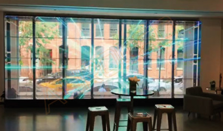 P3.9-7.8 صفحه نمایش شفاف LED در فضای باز ️ 32,768 px/m2 تراکم پیکسل و صفحه نمایش 9 کیلوگرم فوق العاده روشن