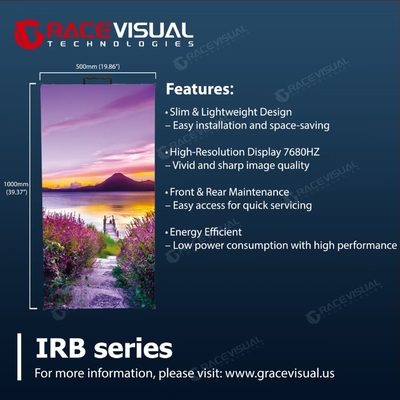 صفحه نمایش LED داخلی سری IRB ️ 7680 هرتز به روزرسانی بالا، 1.9mm ️ 3.9mm Pixel Pitch، گزینه های پانل منحنی، طراحی ماژولار ضد تصادف و بدون ابزار
