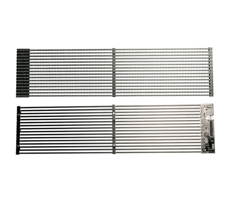 صفحه نمایش شفاف شفاف LED Strip Mesh قابل سفارشی سازی برای کاربردهای ثابت داخلی و خارجی