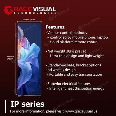 صفحه نمایش پوستر LED سری IP ️ راه حل های مستقل و یا مرتبط انعطاف پذیر ، P2.5mm Pixel Pitch ، کنترل از راه دور ، طراحی فوق باریک ، رتبه بندی IP40 / IP21