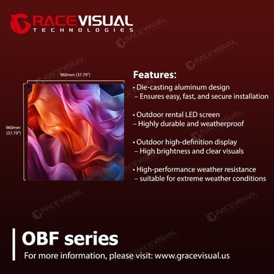 ≥5500nits HD رزولوشن صفحه نمایش LED در فضای باز    OBF Series Slim Die-Cast Design برای نصب سقف دیوار و ستون
