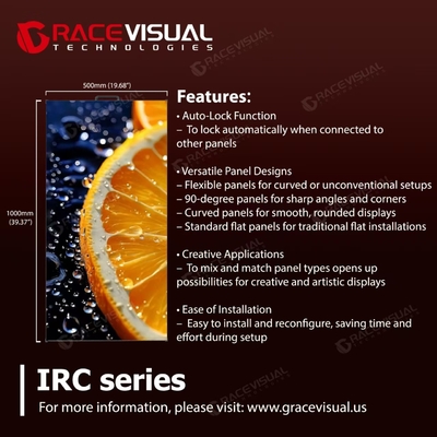 صفحه نمایش LED با کارایی بالا P2.6 اجاره ای داخلی - سری IRC - فوق العاده صاف 7680 هرتز Refresh 500×1000 میلی متر کابینت های ماژولار 600+نیت روشنایی بالا