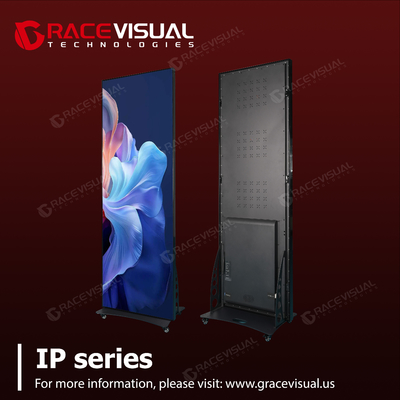 پوستر LED داخلی پریمیوم P2.5 ️ صفحه نمایش بسیار نازک 640 × 1920 میلی متری با رنگ 16 بیتی ، بروز رسانی 7680 هرتز و استند تلفن همراه برای نشانه های دیجیتال زیبا
