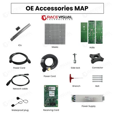 نمایشگر LED فضای باز سری OE با روشنایی 5000 نیت، استاندارد IP65، وزن 23.5 کیلوگرم، پنل های فوق سبک