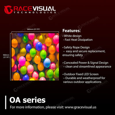 سیستم نمایش LED در فضای باز 5.7 میلی متری درجه صنعتی IP66 ضد آب و هوا گواهی شده ♪ عملکرد درخشان بالا ♪ طراحی شده برای شرایط محیطی شدید